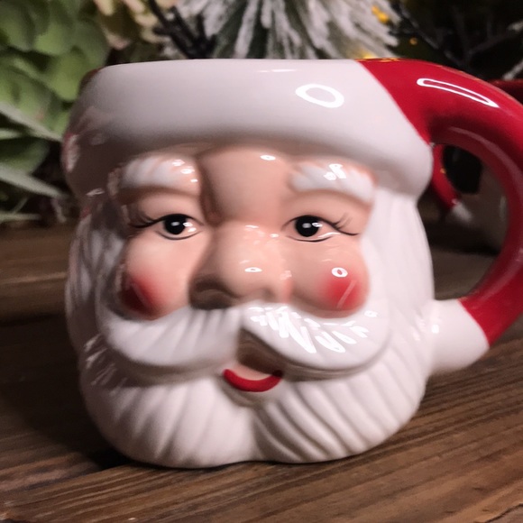 Pottery Barn Hand Painted Vintage Style Santa Claus Holiday Mugs 16oz - Set of 4 - Picture 12 of 16